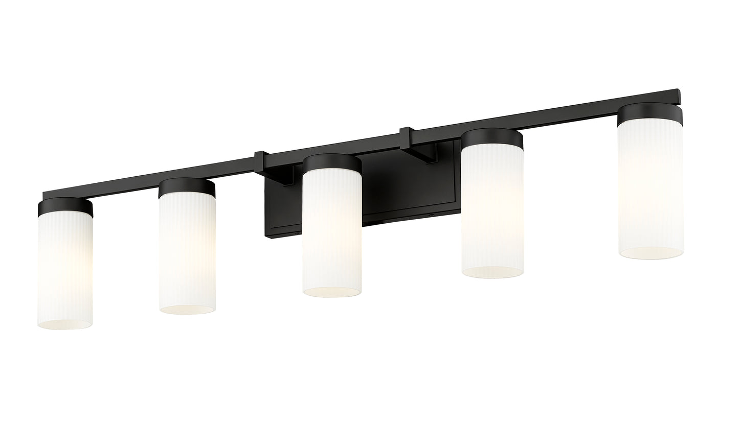 3044-5V-MB - Danica 5 Light 39" Vanity - Matte Black