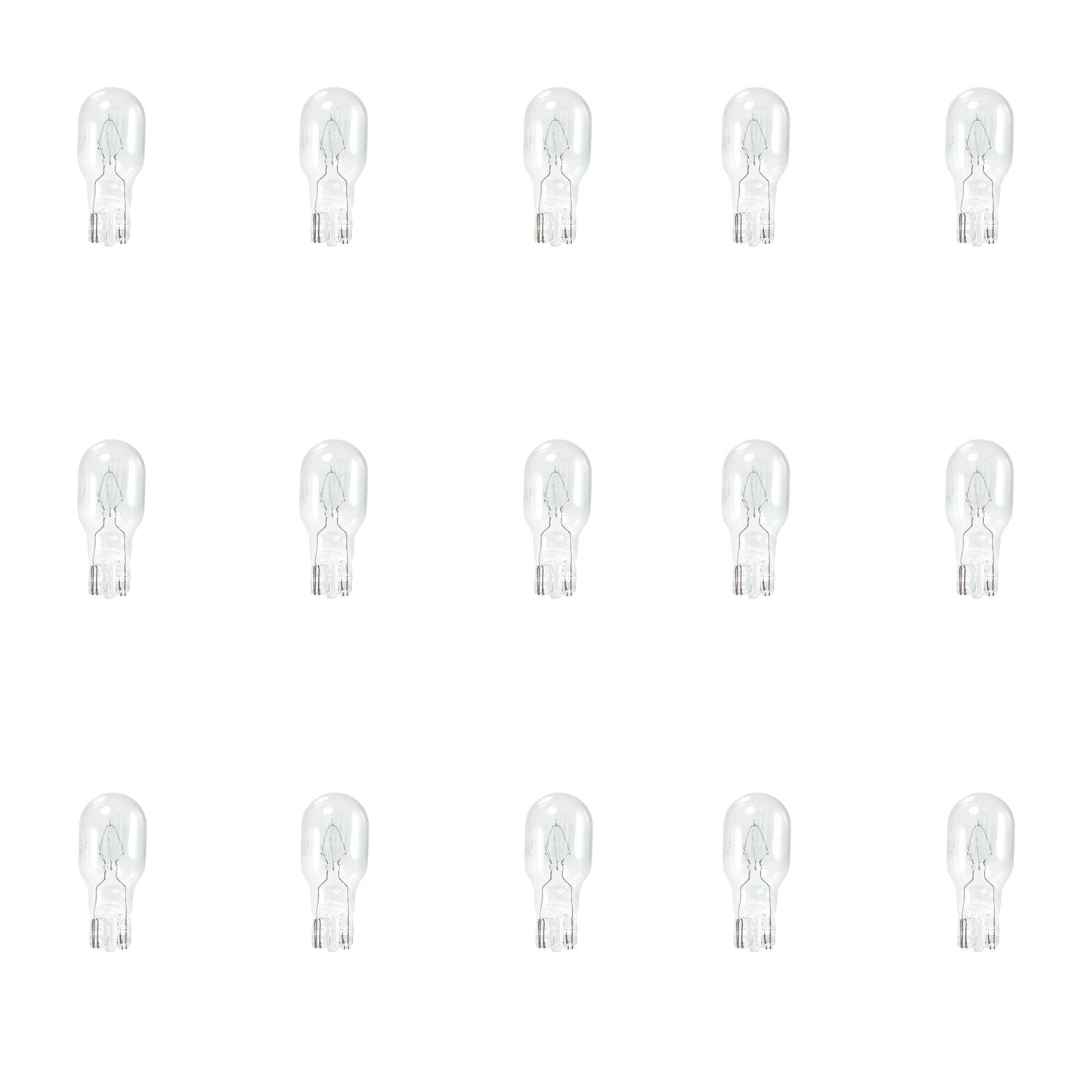 715508 - Dimmable Clear T5 Krypton/Xenon WEDGE Base Light Bulb - 18 Watt - 2800K - 15 Pack
