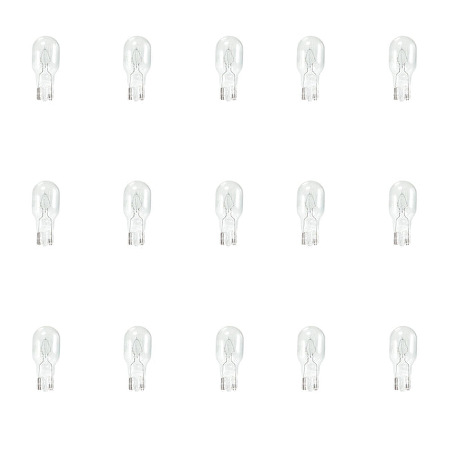715508 - Dimmable Clear T5 Krypton/Xenon WEDGE Base Light Bulb - 18 Watt - 2800K - 15 Pack