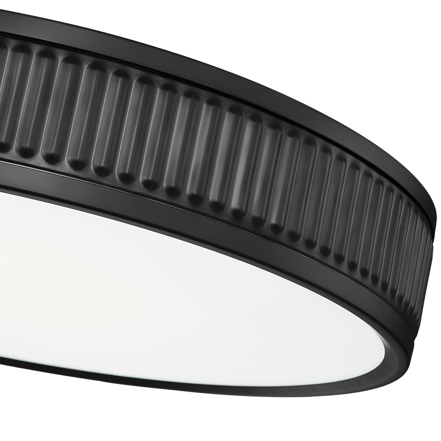 1013F16-MB-LED - Stari 1 Light Flush 17" Mount - Matte Black