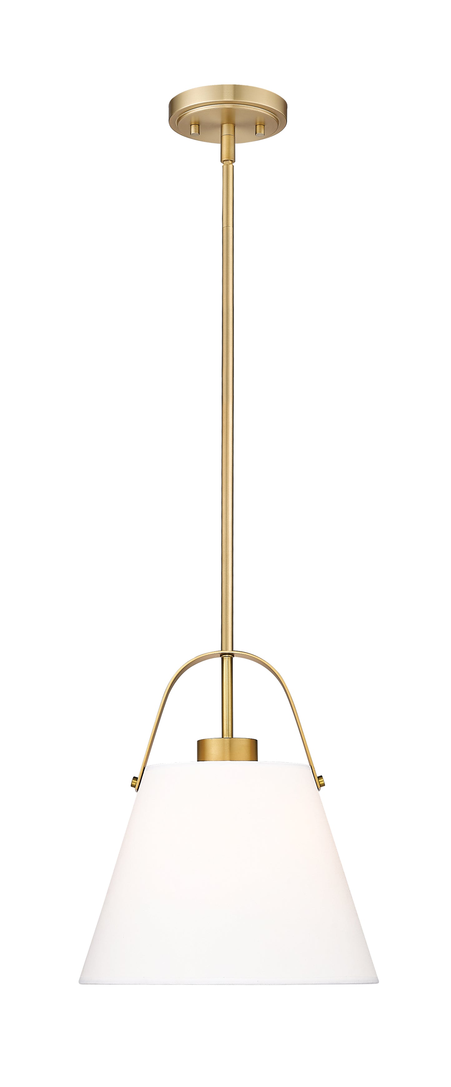 743P12-HBR - Z-Studio 1 Light 12" Pendant - Heritage Brass