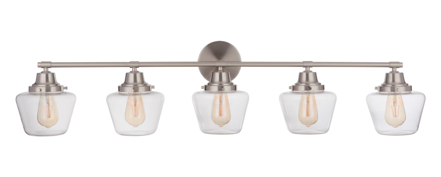 19548BNK5 - Essex 5 Light 48" Wide Vanity Light - Brushed Nickel