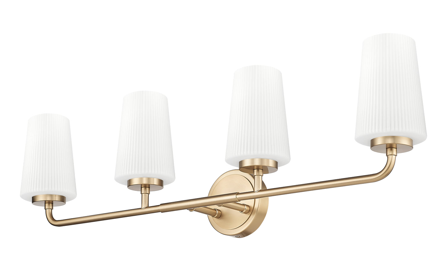 7005-4V-MGLD - Montford 4 Light 32" Vanity - Modern Gold