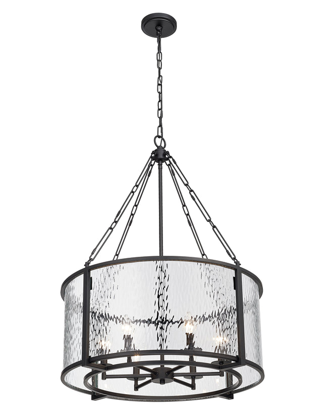 346P26-MB - Barrington 6 Light 26" Chandelier - Matte Black