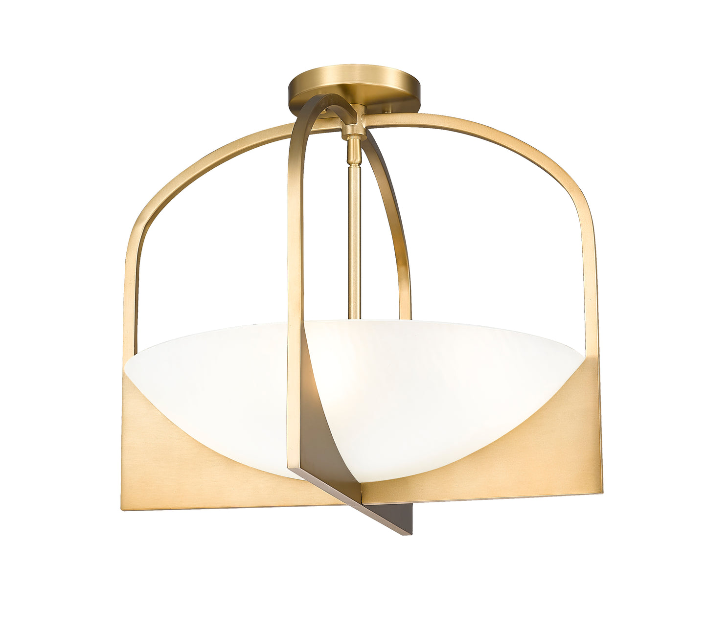 1947SFS-MGLD - Devon 4 Light Semi Flush 18" Mount - Modern Gold