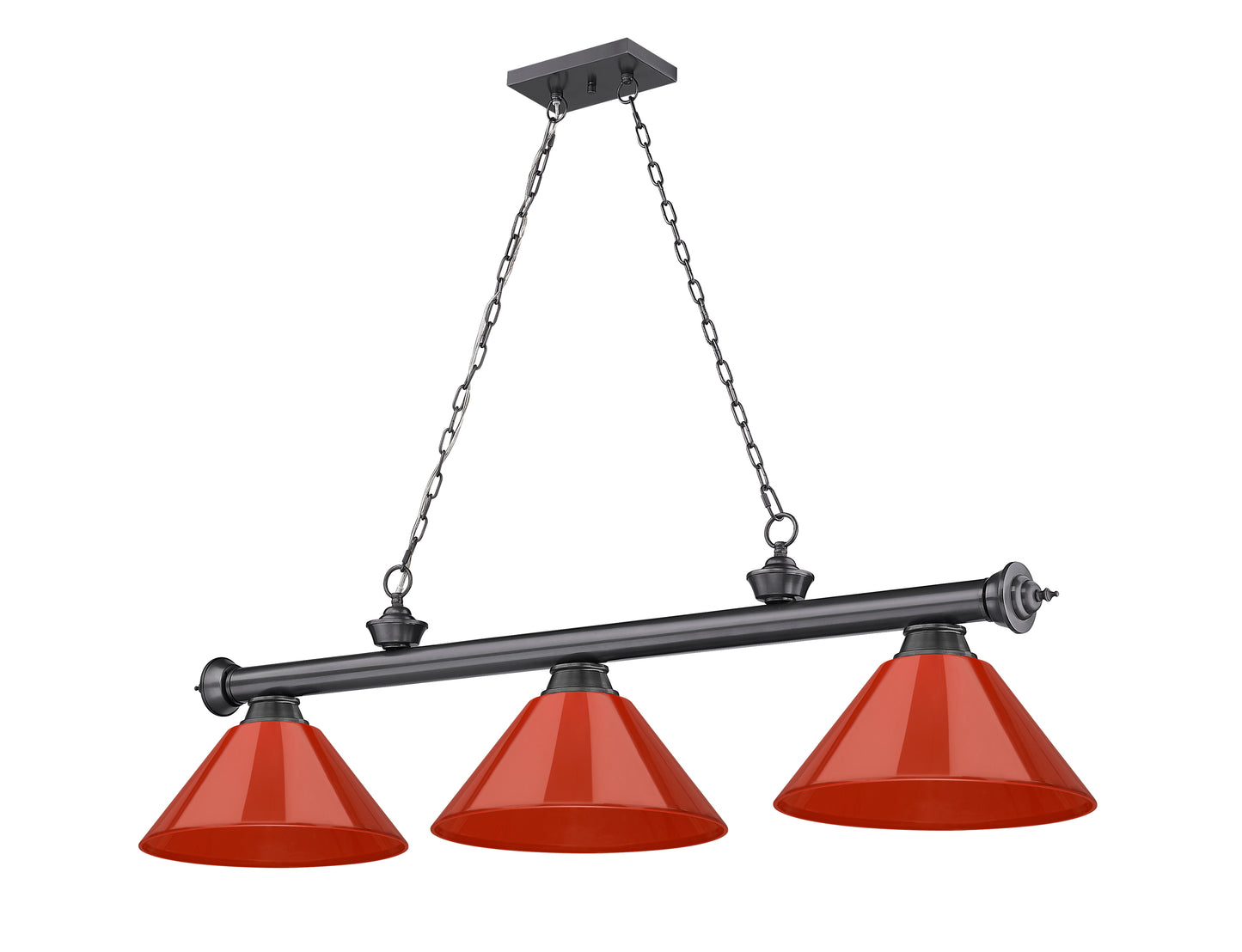2306-3BP-PRD - Cordon 3 Light 57" Billiard - Bronze Plate