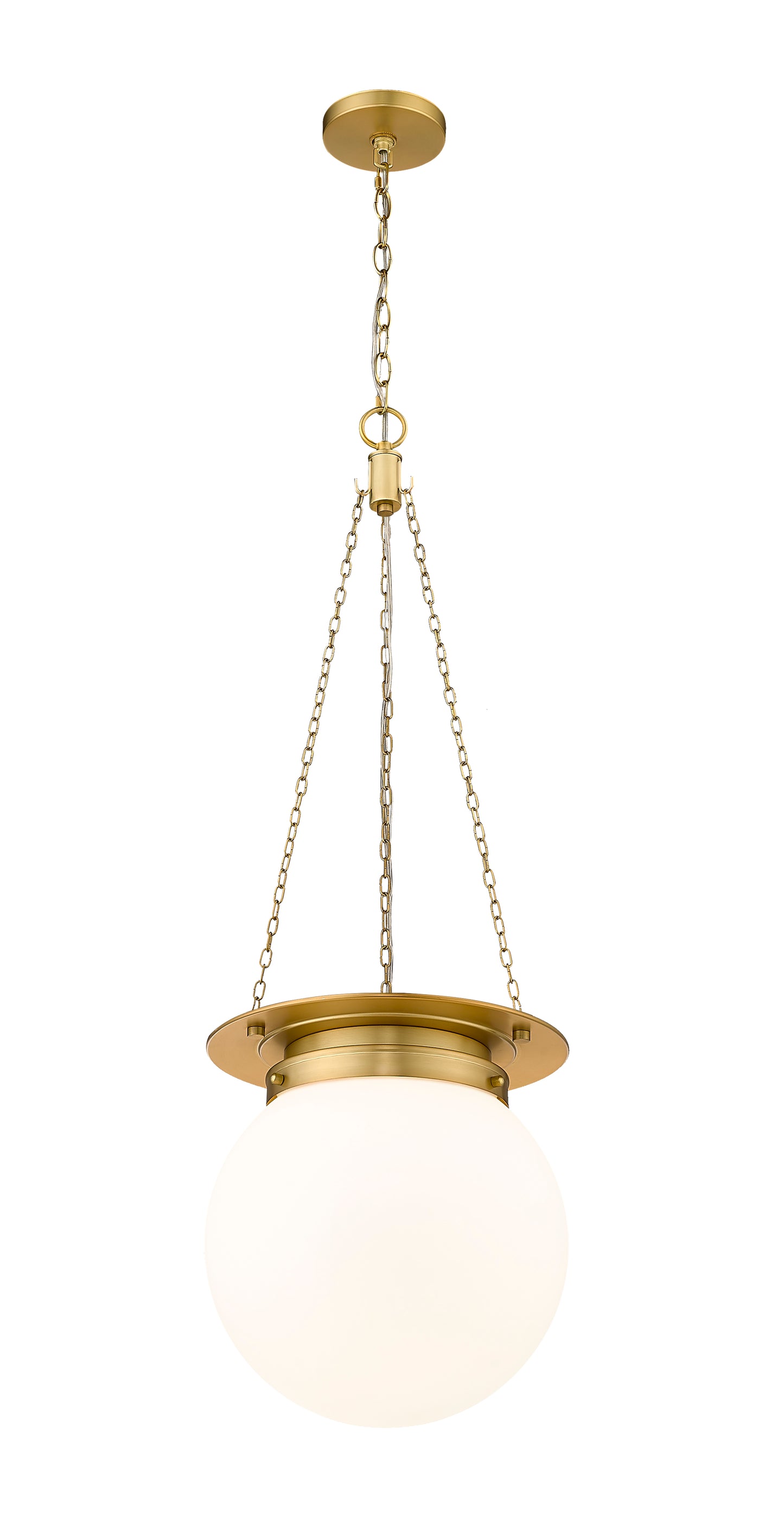 7505P13-HBR - Calhoun 1 Light 13" Pendant - Heritage Brass
