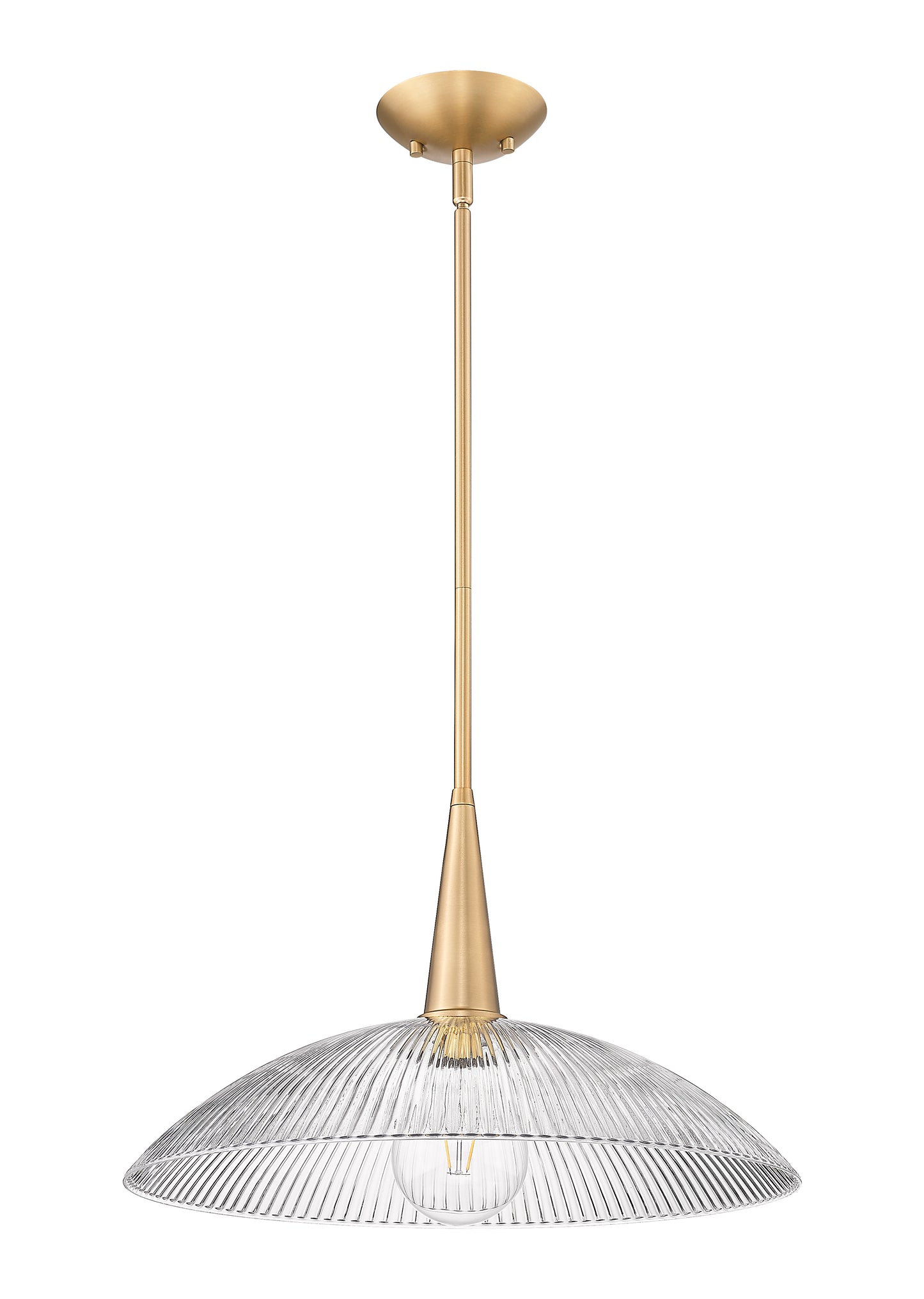 3051P18-MGLD - Lunelle 1 Light 18" Pendant - Modern Gold