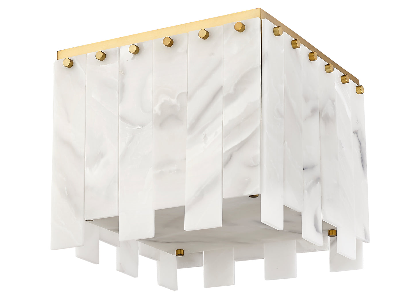 345F13-RB - Viviana 4 Light Flush 13" Mount - Rubbed Brass