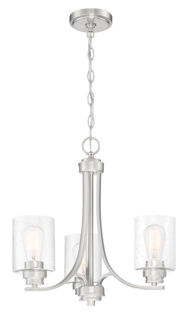 50523-BNK - Bolden 3 Light 18" Wide Chandelier - Brushed Nickel