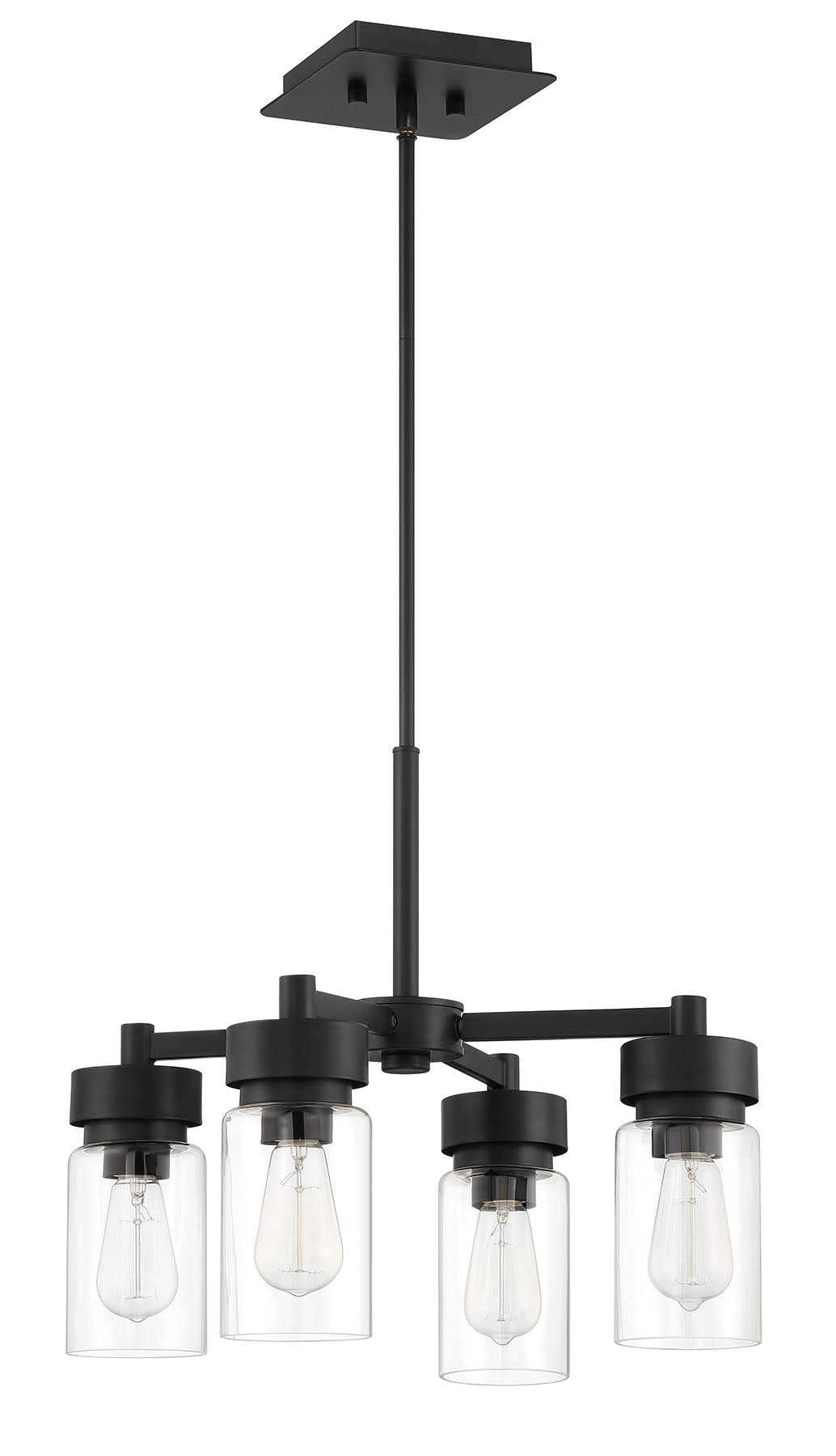 57124-MN - Bennet 4 Light 20" Wide Chandelier - Midnight