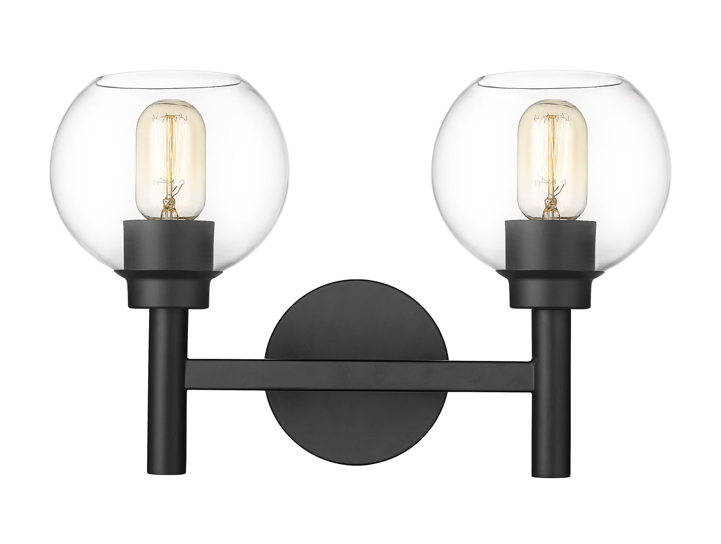 7502-2V-MB - Sutton 2 Light 16" Vanity - Matte Black