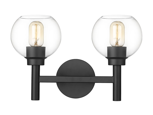 7502-2V-MB - Sutton 2 Light 16" Vanity - Matte Black