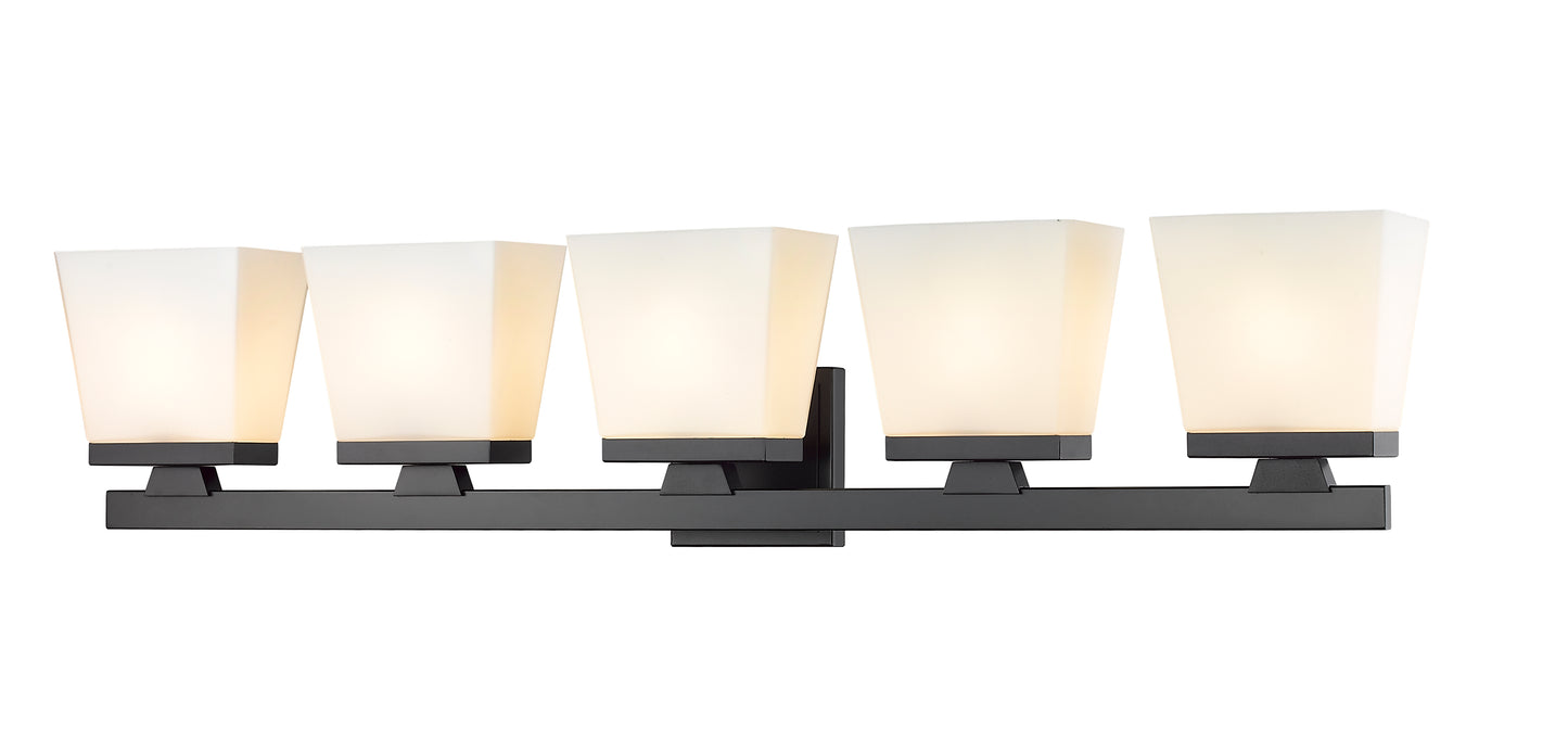 1937-5V-MB - Astor 5 Light 36" Vanity - Matte Black