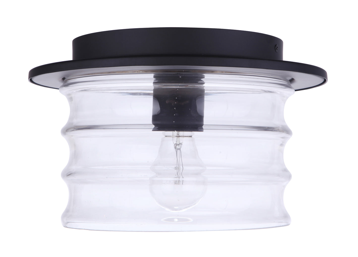ZA3637-MN - Canon 1 Light 11.38" Wide Flush Mount - Midnight