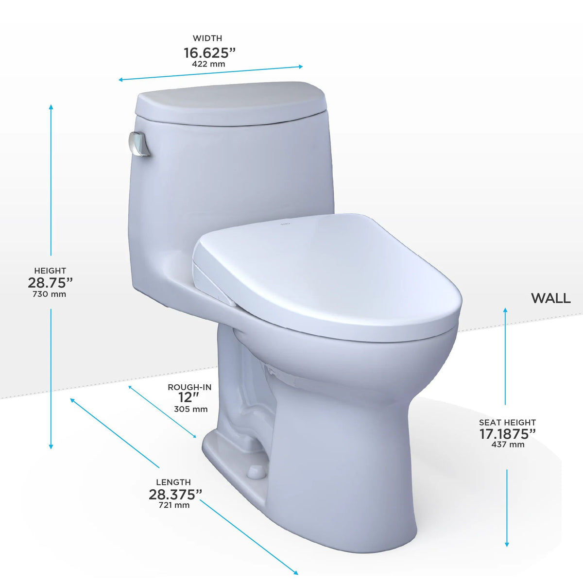 MW6044736CEFGA#01 - Ultramax II Washlet+ S7A One-Piece Toilet with Auto-Flush - Cotton White