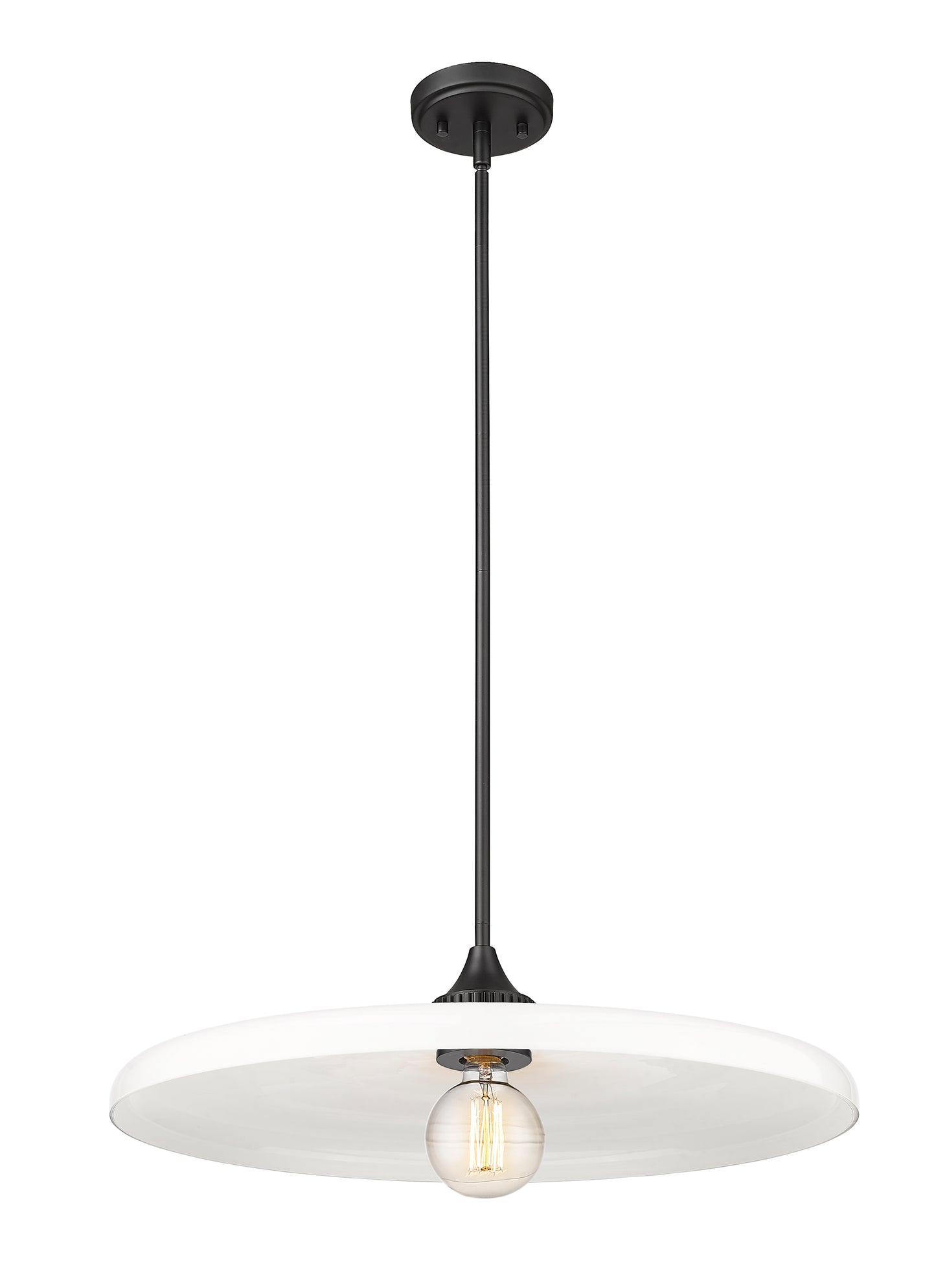 820P24-MB - Paloma 1 Light 24" Pendant - Matte Black