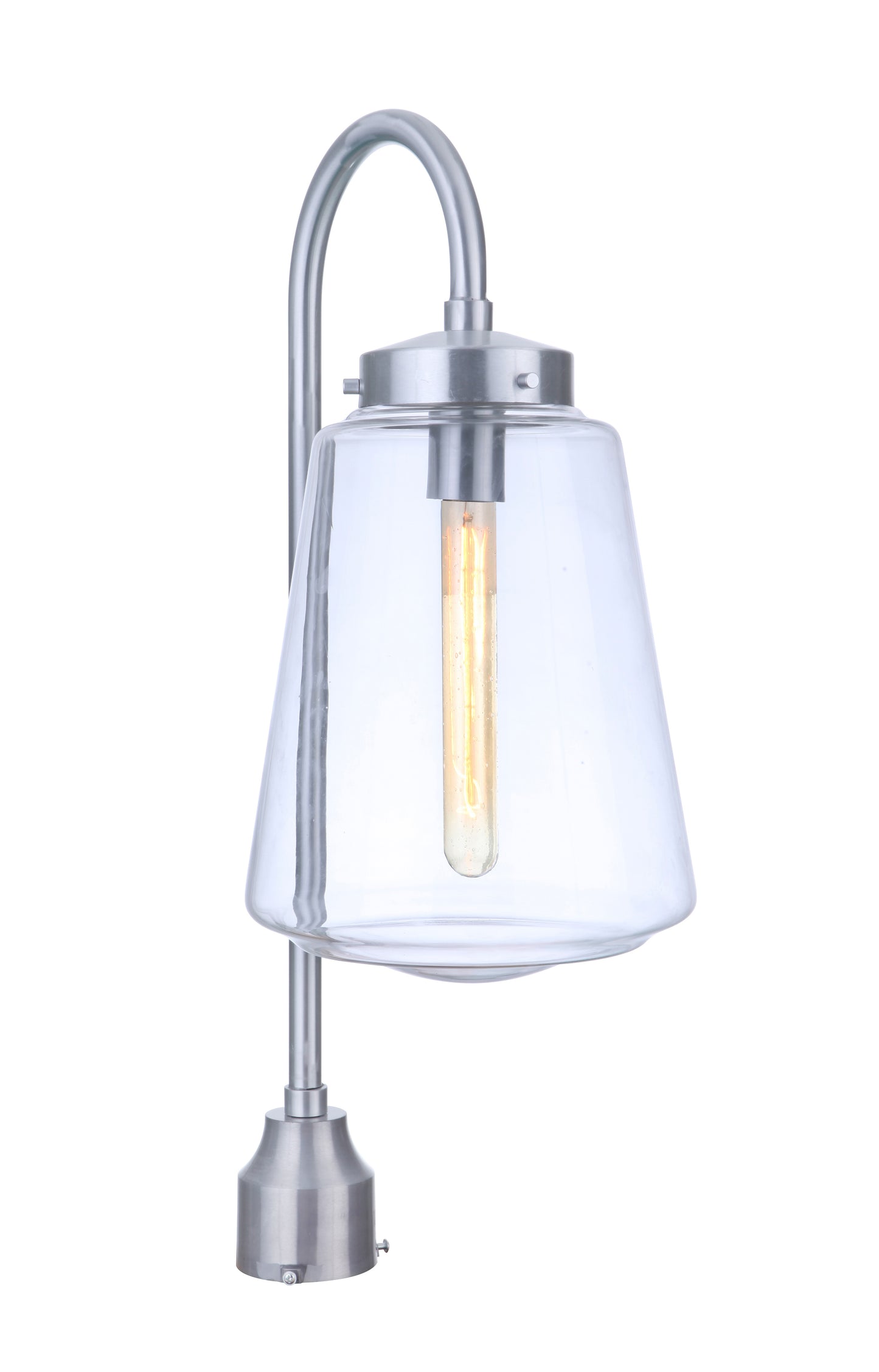 ZA3825-SA - Laclede 1 Light 25" High Post Mount - Satin Aluminum