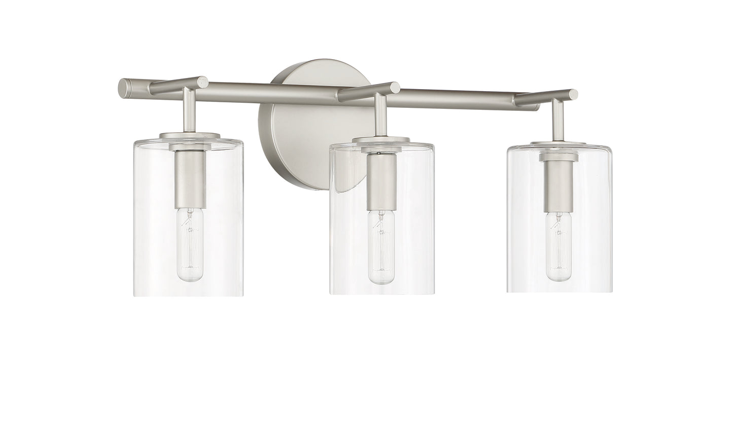 55603-SN - Hailie 3 Light 20" Wide Vanity Light - Satin Nickel