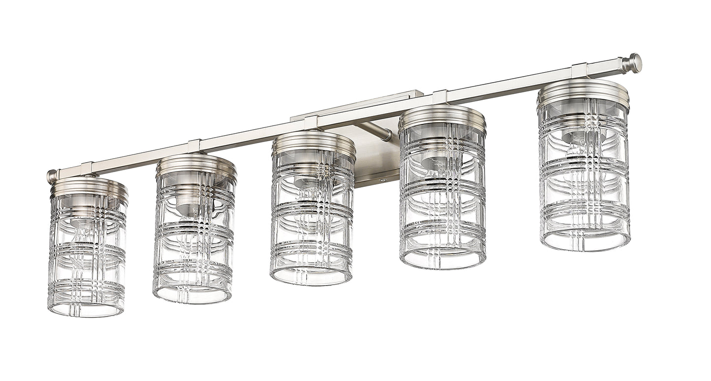 344-5V-BN - Archer 5 Light 38" Vanity - Brushed Nickel