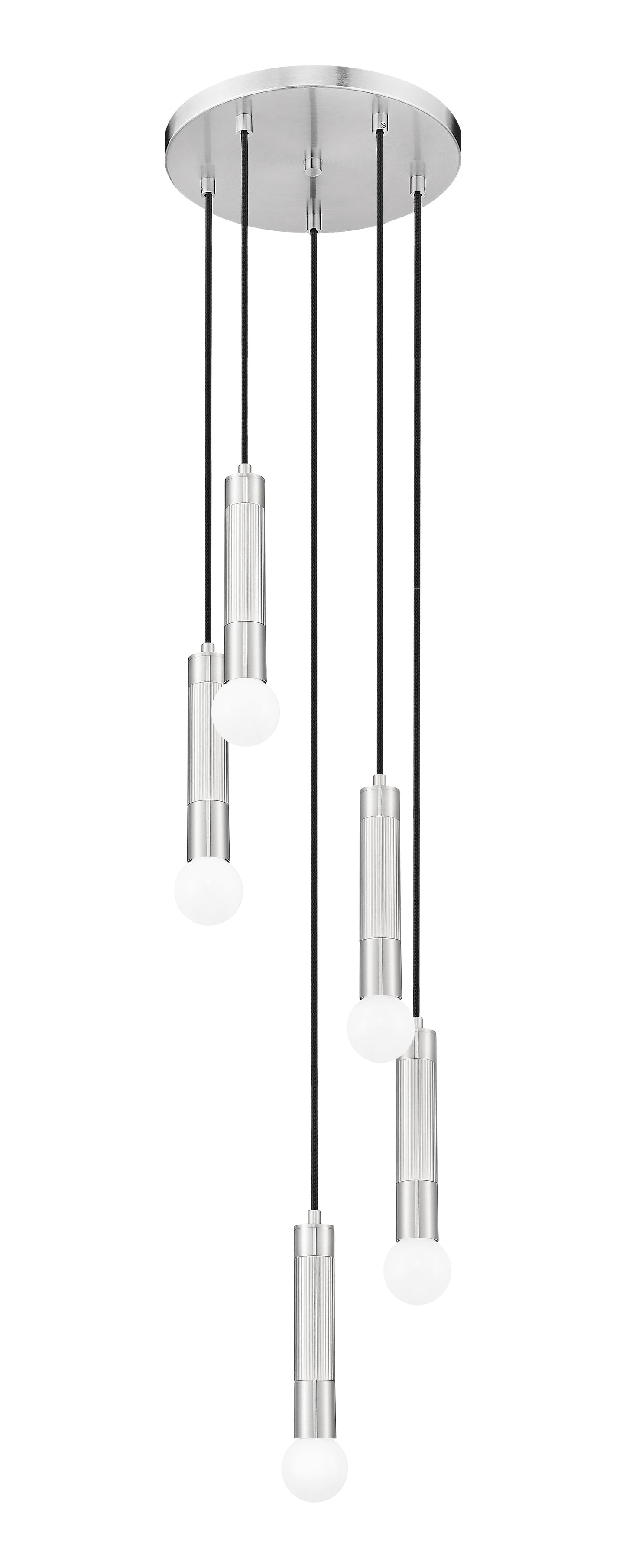1956P-5R-BN - Stari 5 Light 12" Chandelier - Brushed Nickel