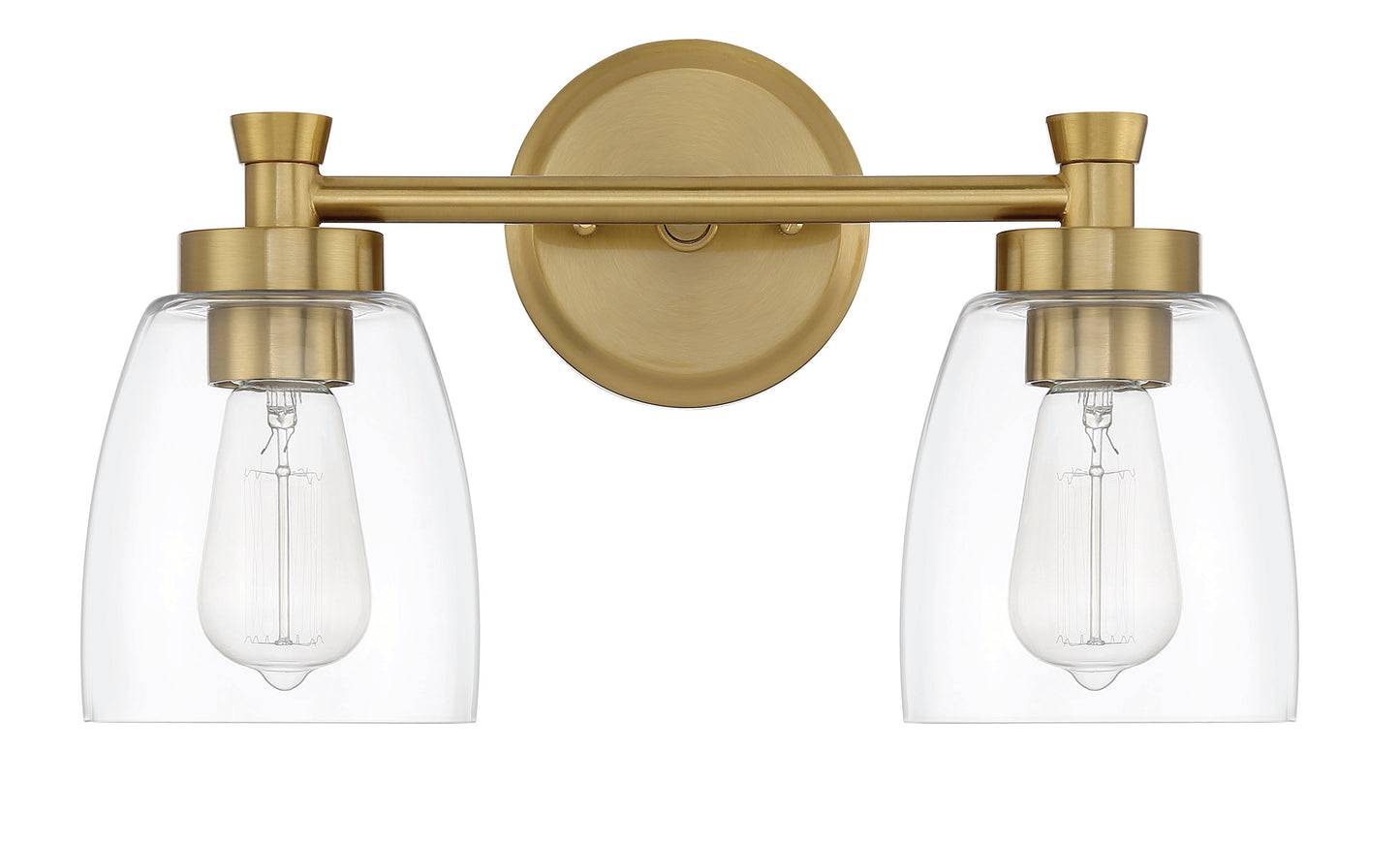 12716SB2 - Henning 2 Light 16" Wide Vanity Light - Satin Brass