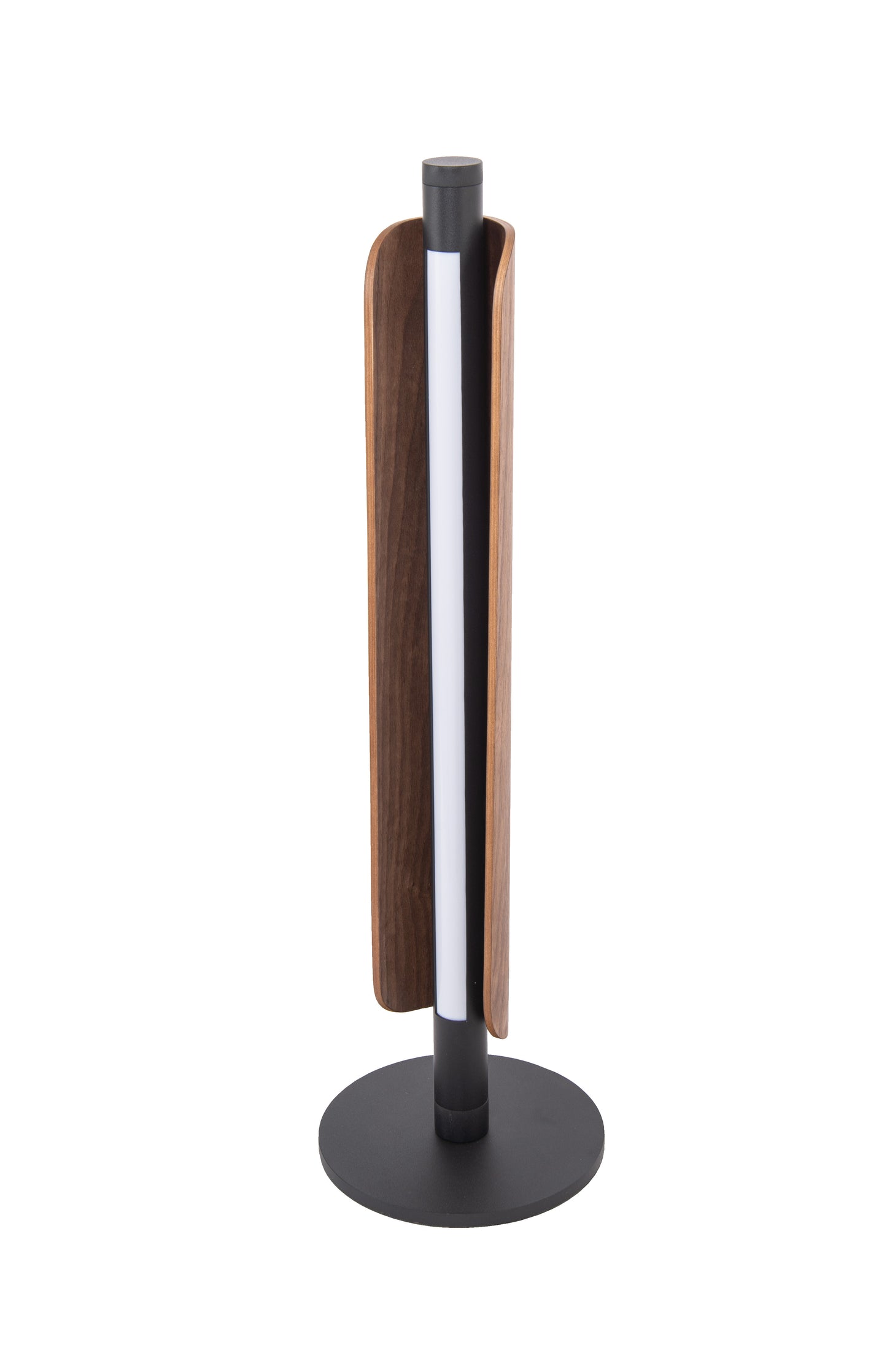 87030FBWAL-T - Cameron 1 Light 21" High Table Lamp - Flat Black / Walnut