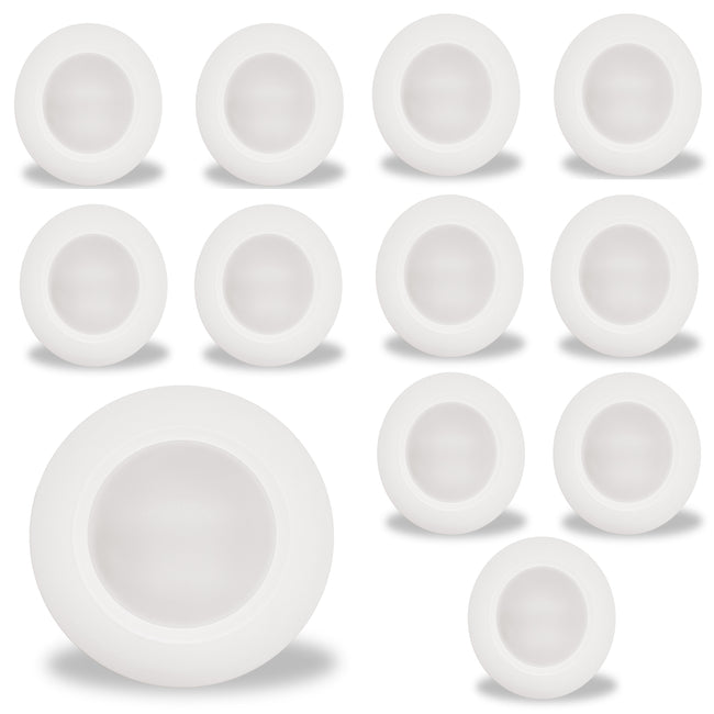 773274 - 12 Watt LED 7" Disc, 3000K, 1100 Lumens, White Finish - 12 Pack