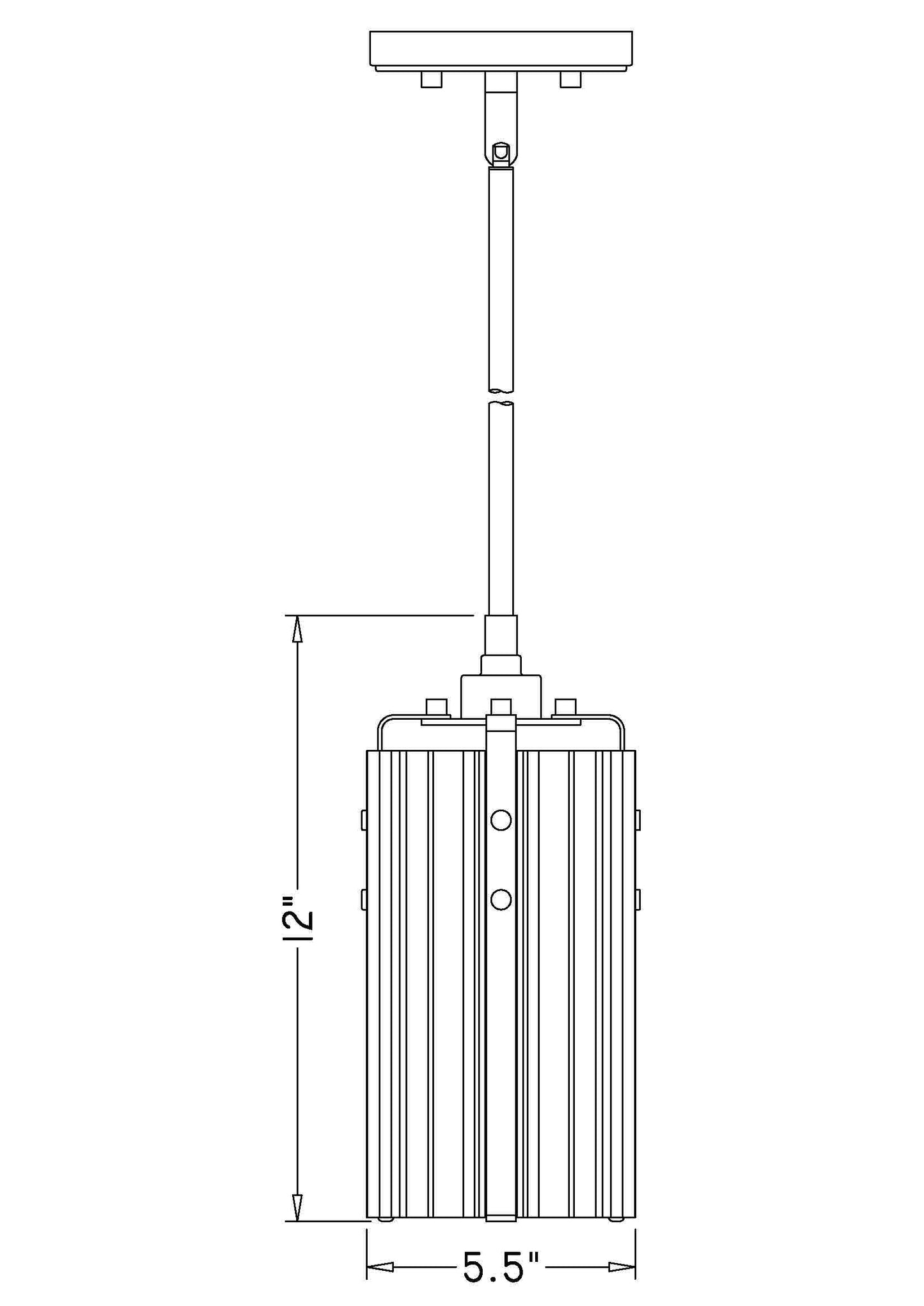 3036MP-MB - Alverton 1 Light 6" Pendant - Matte Black