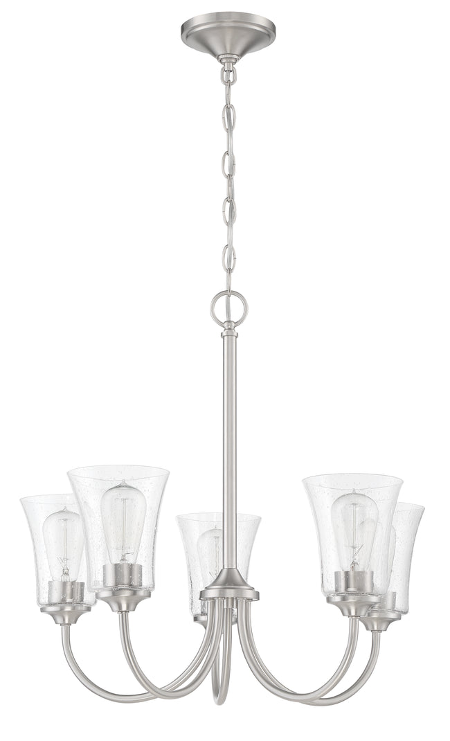 50425-BNK - Gwyneth 5 Light 23" Wide Chandelier - Brushed Nickel