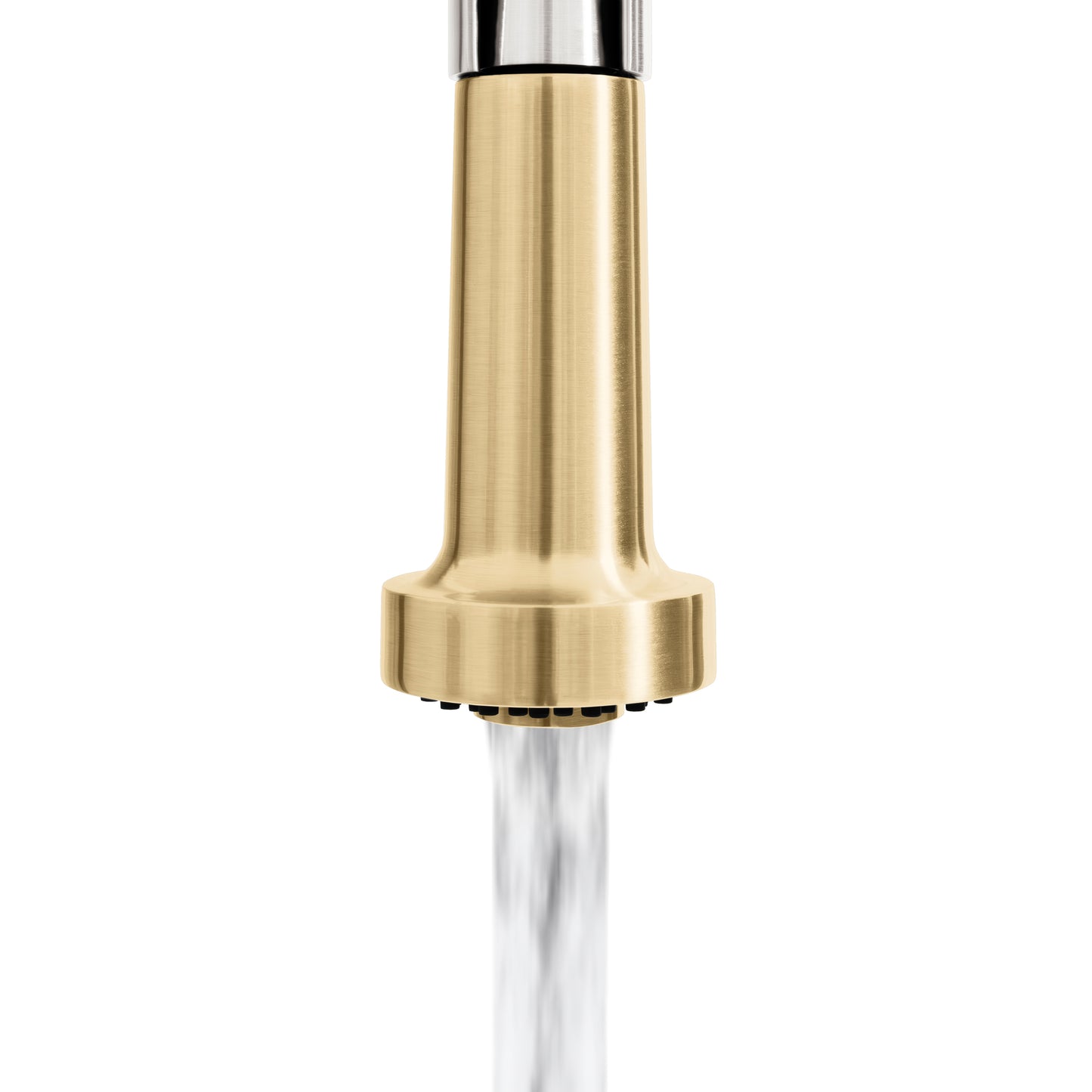 APL-KF-ZBNCB - Autograph Edition Apollo Pull Down Spring Single Handle Kitchen Faucet in Brushed Nickel and Champagne Bronze
