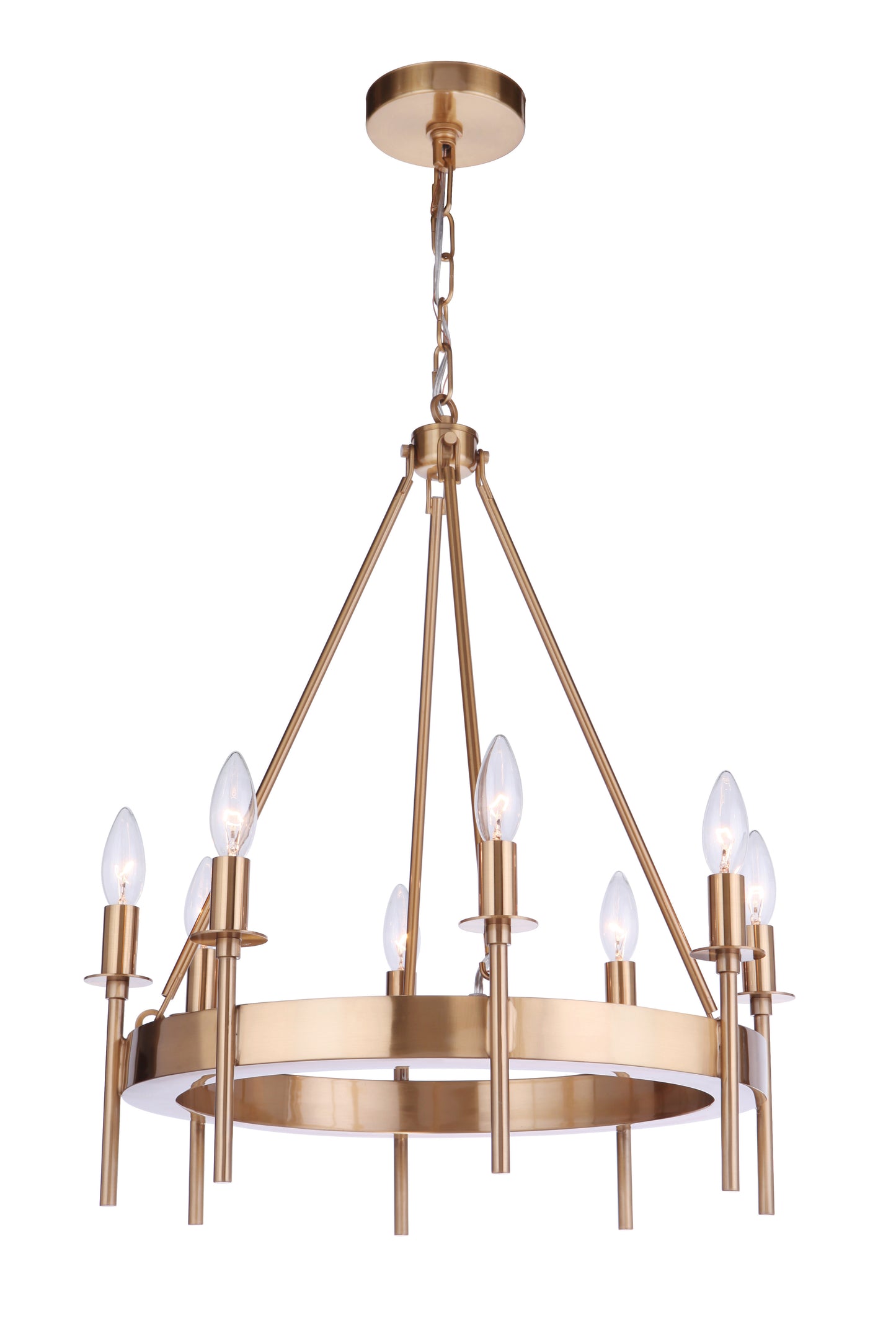 54328-SB - Larrson 8 Light 20" Wide Chandelier - Satin Brass