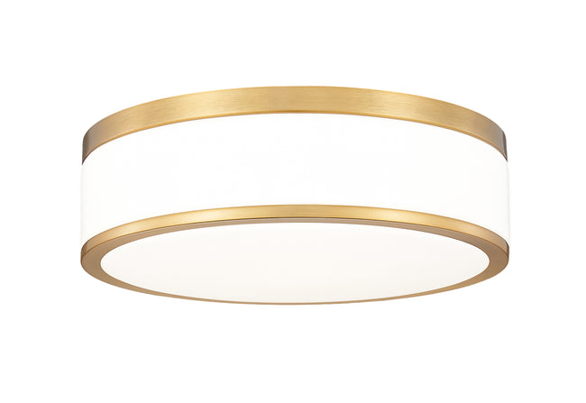 1012F12-MGLD-LED - Ballord 1 Light Flush 12" Mount - Modern Gold