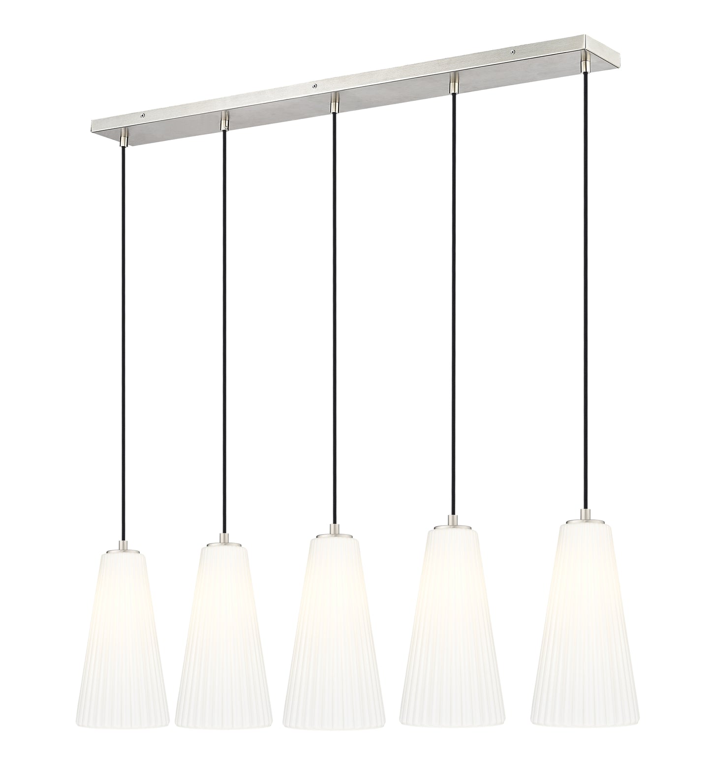 3043P7-5L-BN - Farrell 5 Light Linear 42" Chandelier - Brushed Nickel