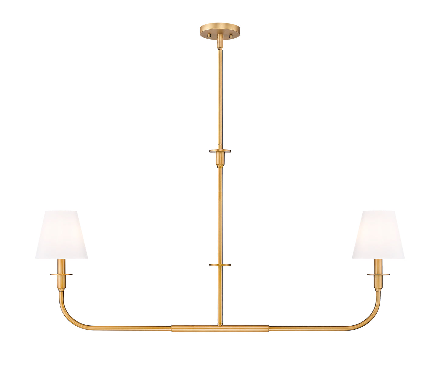 3049-42L-RB - Tova 2 Light Linear 46" Chandelier - Rubbed Brass