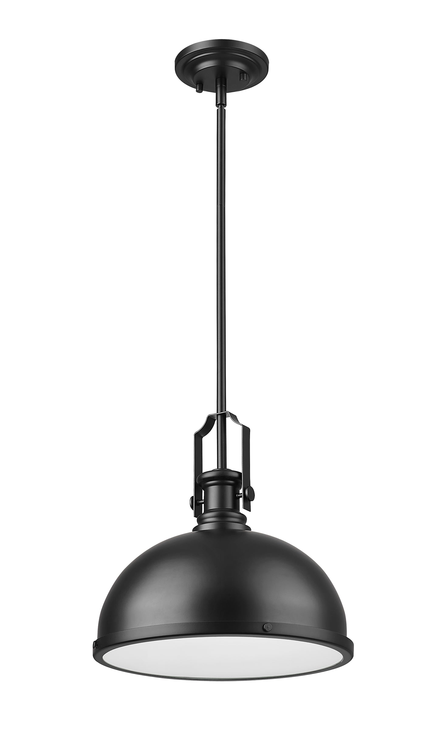 725P12-MB - Melange 1 Light 13" Pendant - Matte Black
