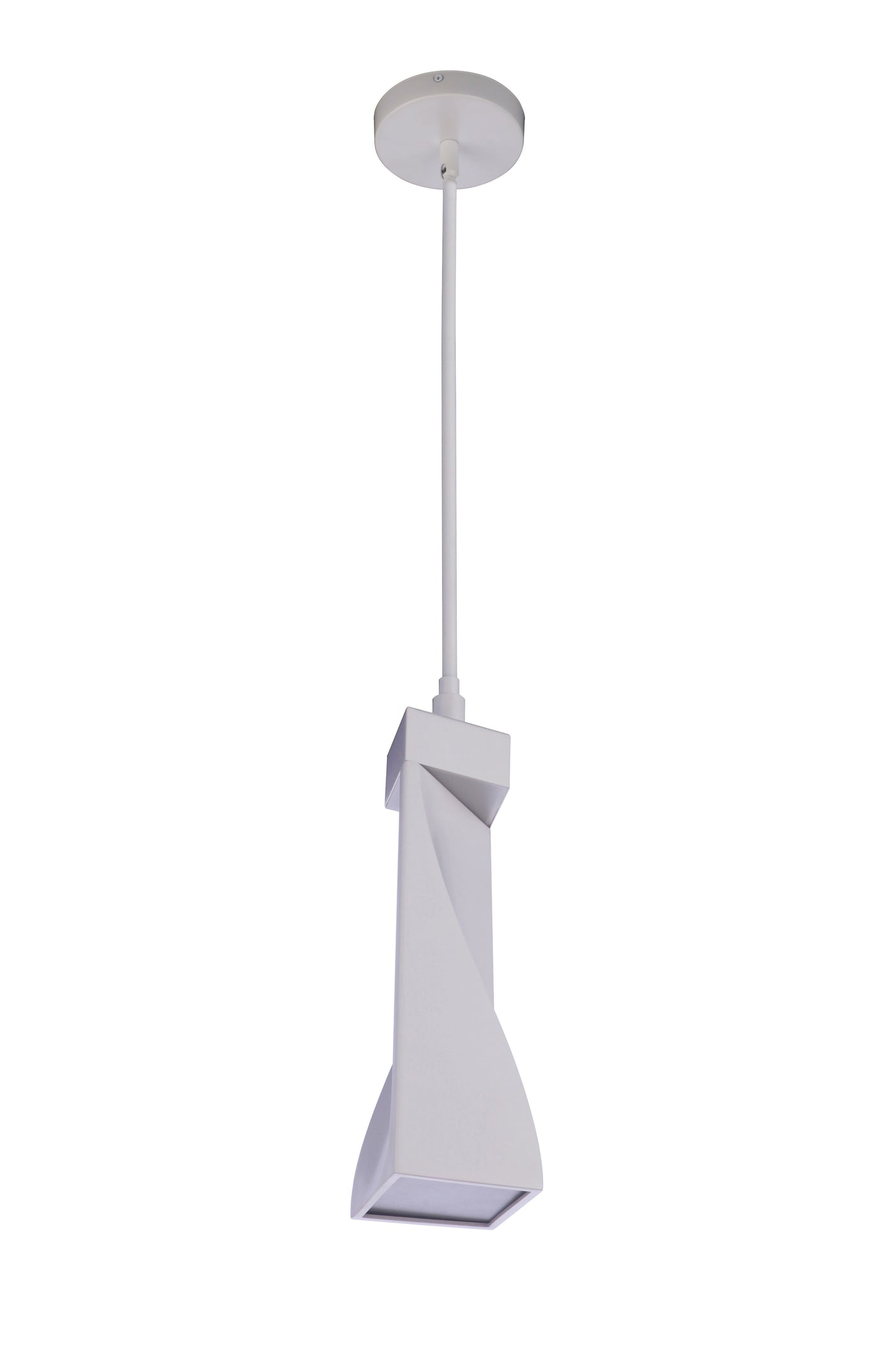 P990W-LED - Drama 2 Light 6" Wide Mini Pendant - White