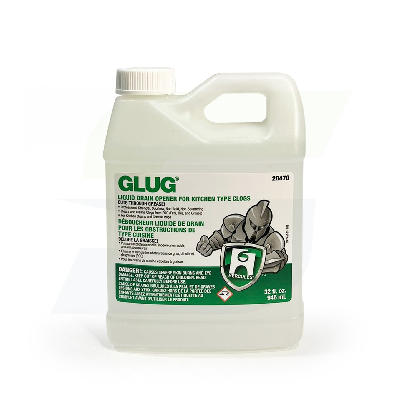 20470 - Hercules Glug Kitchen Liquid Drain Opener - 1 Quart