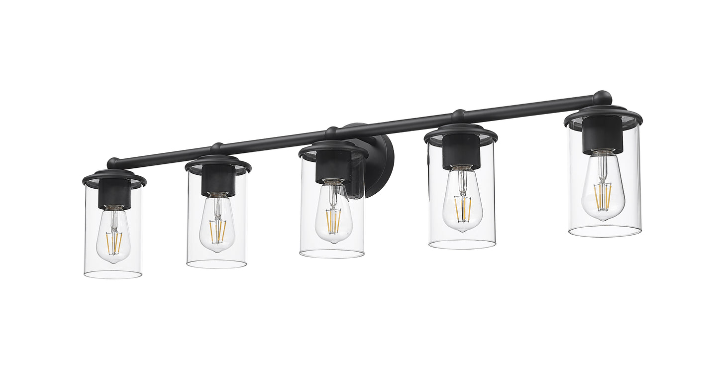 742-5V-MB - Thayer 5 Light 39" Vanity - Matte Black