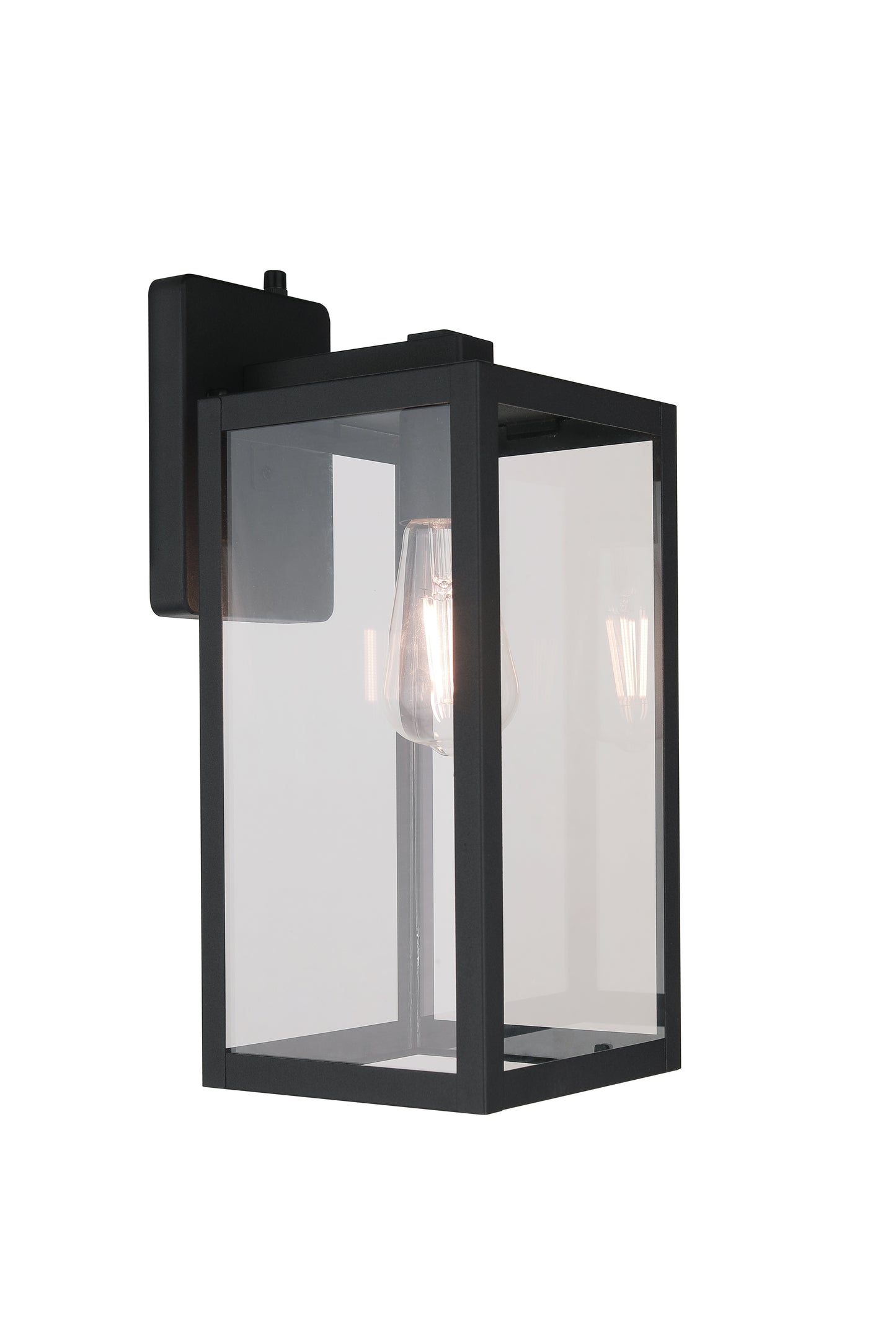 ZA7114-TB-PC - Harris 1 Light 16" High Outdoor Wall Lantern - Textured Black
