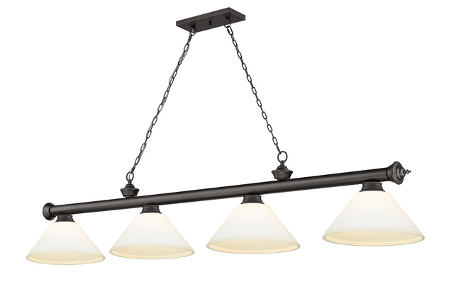 2306-4BRZ-AMO14 - Cordon 4 Light 81" Billiard - Bronze