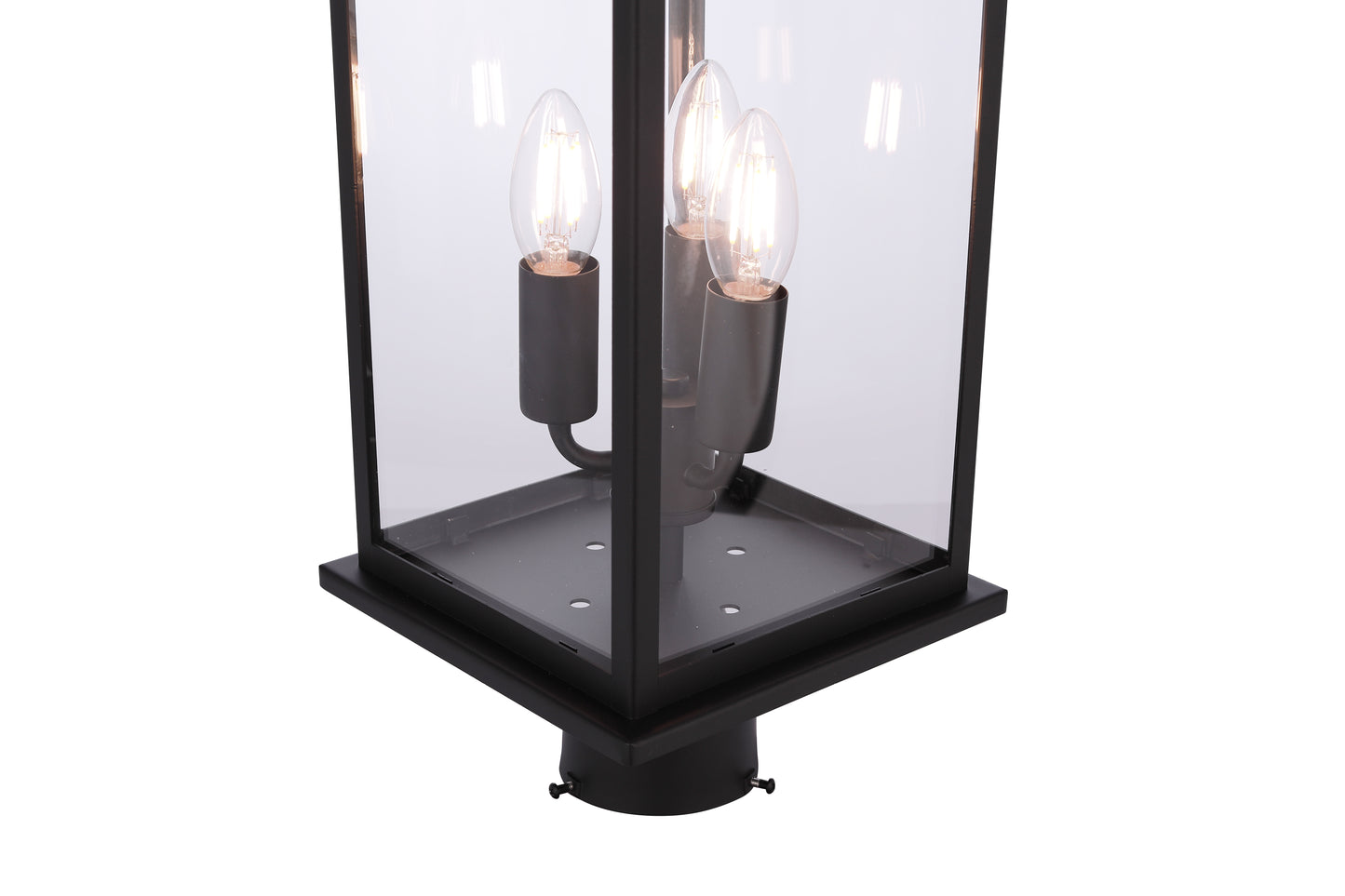 ZA7225-MN - Bent Tree 3 Light 26" High Outdoor Post - Midnight