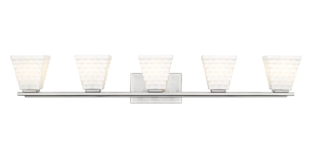 7514-5V-BN - Annalise 5 Light 42" Vanity - Brushed Nickel