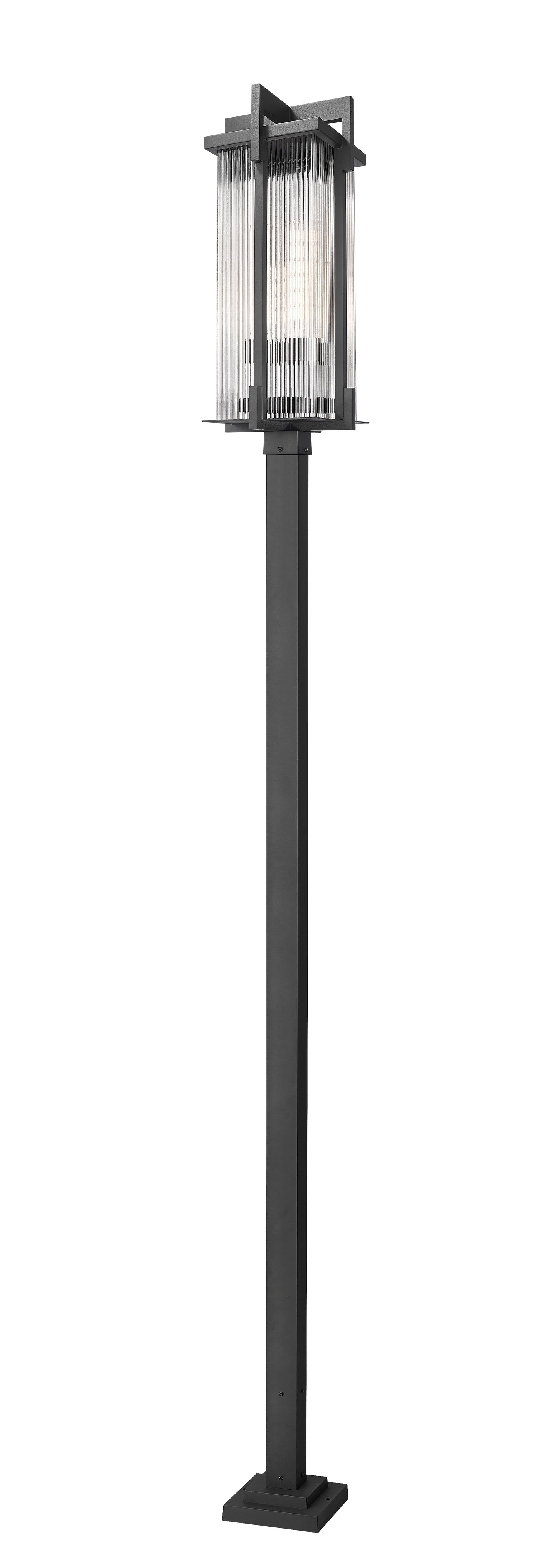 5031PHXLS-536P-BK - Fortis 3 Light Outdoor Post Mounted 126" Fixture - Sand Black