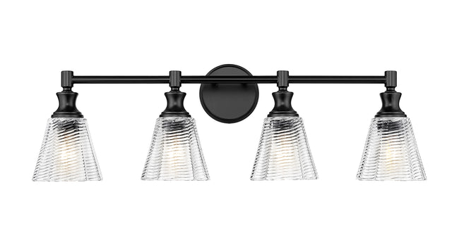 7704-4V-MB - Auden 4 Light 32" Vanity - Matte Black