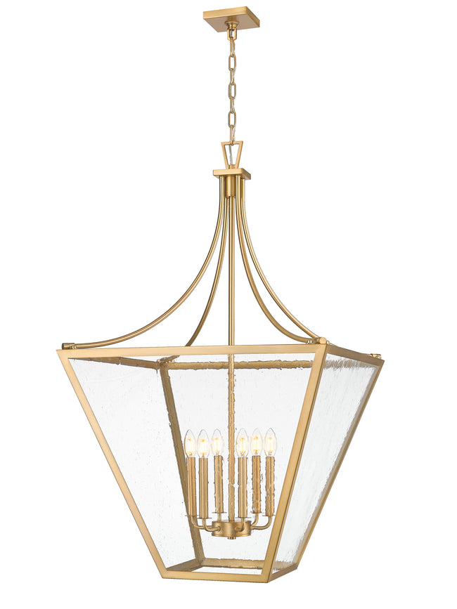 1961-6RB - Montalcino 6 Light 26" Chandelier - Rubbed Brass