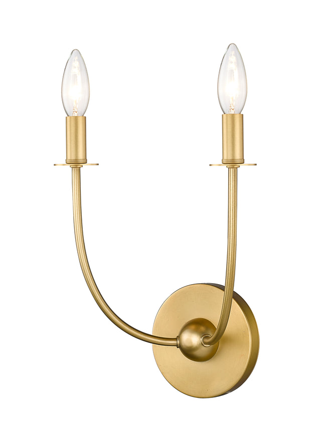 3040-2S-RB - Shannon 2 Light Wall 17" Sconce - Rubbed Brass