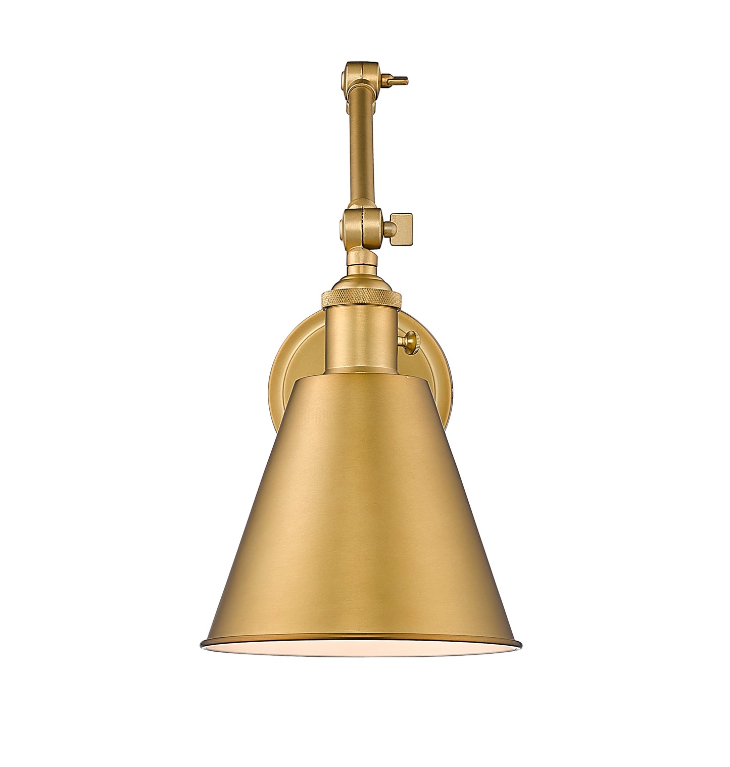 349S-RB - Gayson 1 Light Wall 8" Sconce - Rubbed Brass