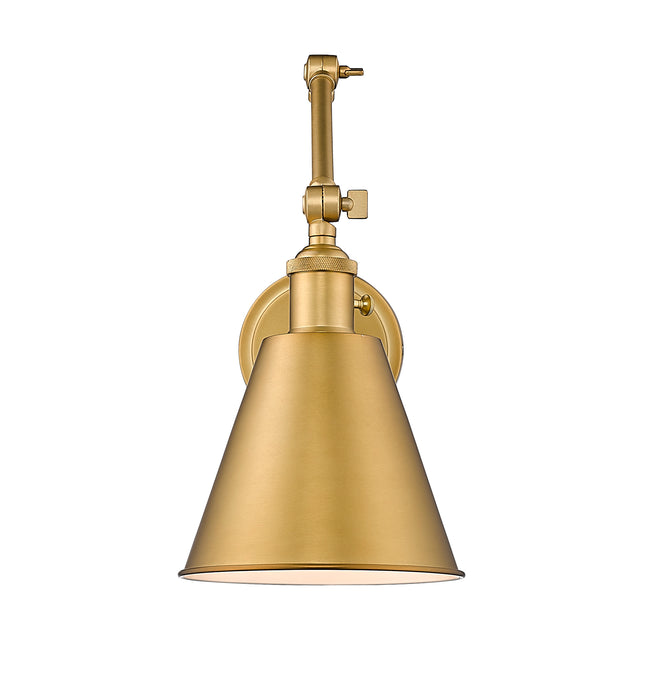 349S-RB - Gayson 1 Light Wall 8" Sconce - Rubbed Brass