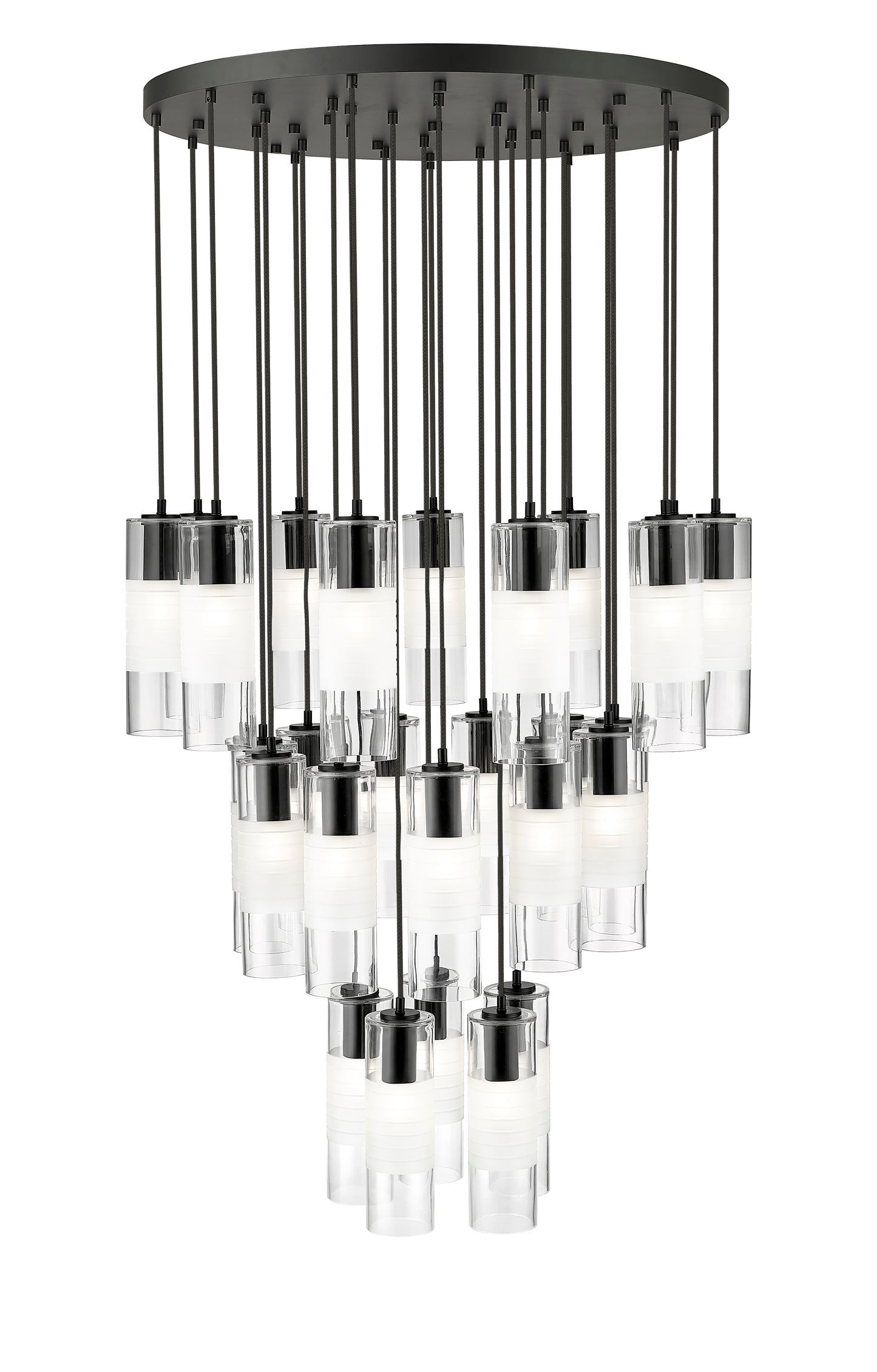 824P-27R-MB - Alton 27 Light 36" Chandelier - Matte Black